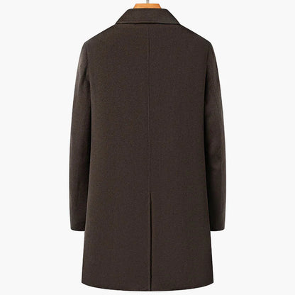 Cappotto Classico Doppiopetto da Uomo Stile Elegante Invernale