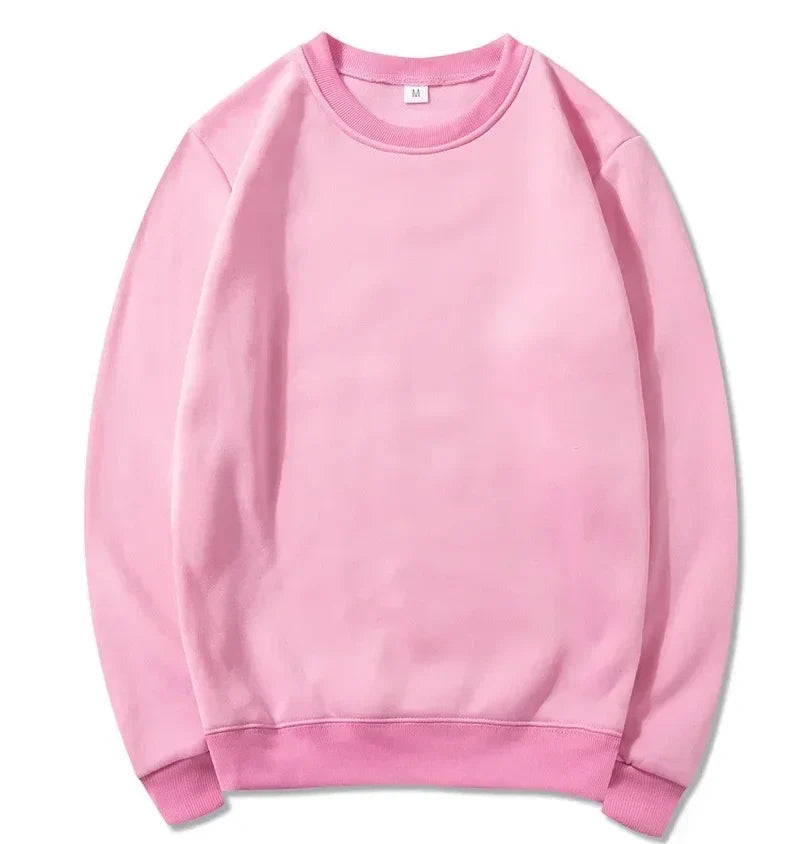 Sweat-shirt Homme Col Rond Manches Longues Uni Couleur Vive