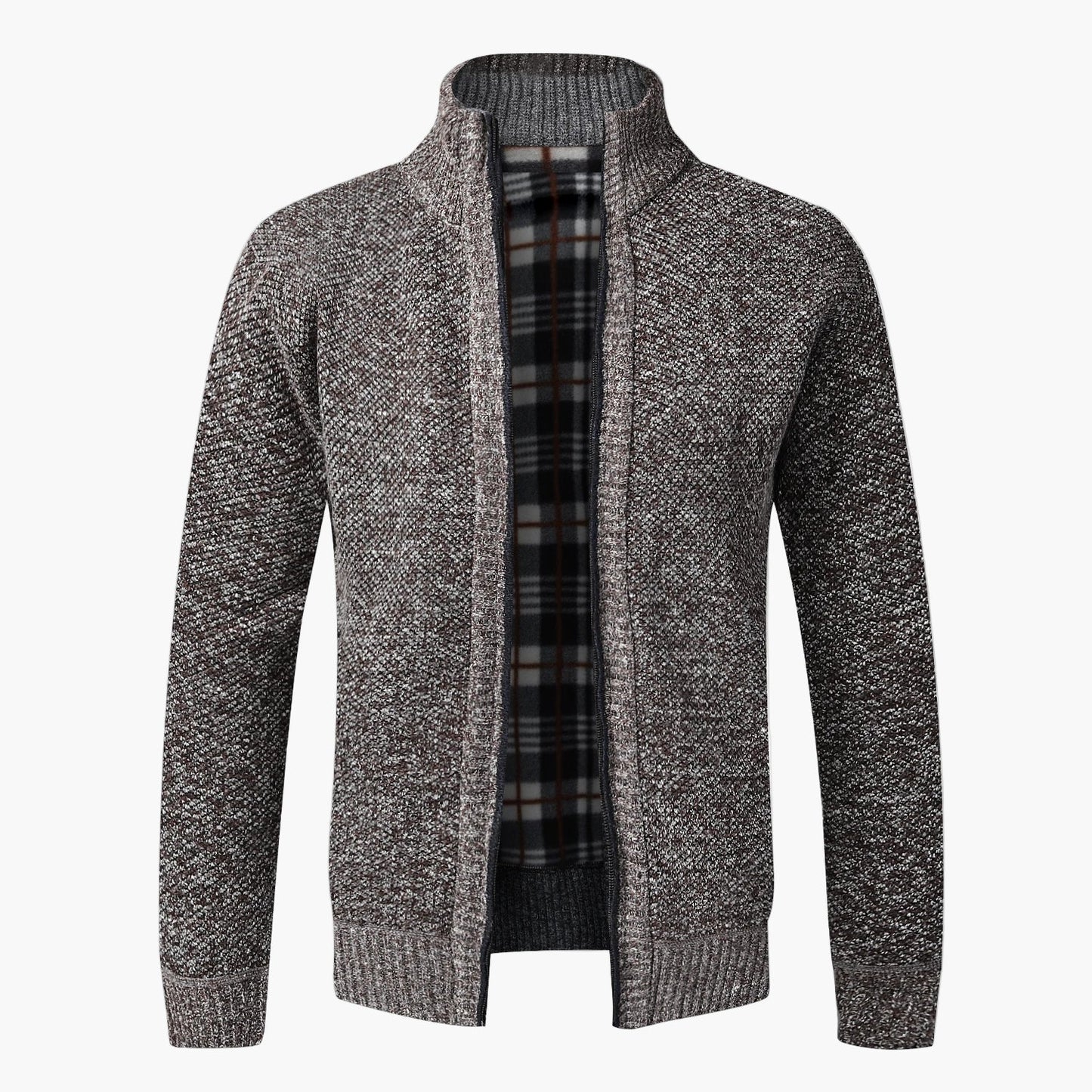 Męski sweter bez rękawów w stylu casual z zamkiem na jesień i zimę