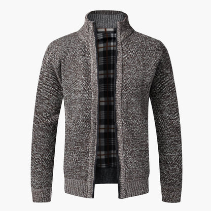 Męski sweter bez rękawów w stylu casual z zamkiem na jesień i zimę