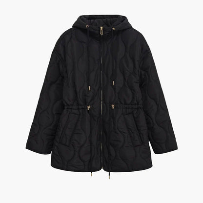 Chaqueta acolchada con capucha para mujer estilo urbano invierno – corte relajado y elegante