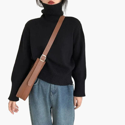 Lös polotröja i avslappnad stil för kvinnor – chic och bekväm look för höst och vinter