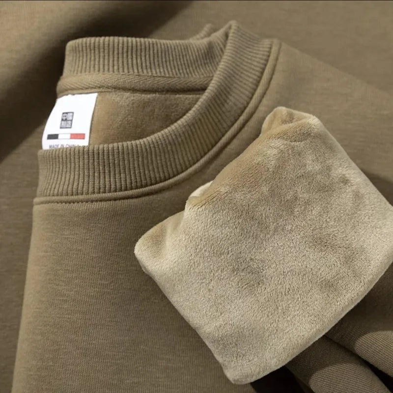 Sweat-shirt Unisexe Col Rond Doublure Douce Intérieure Plusieurs Couleurs