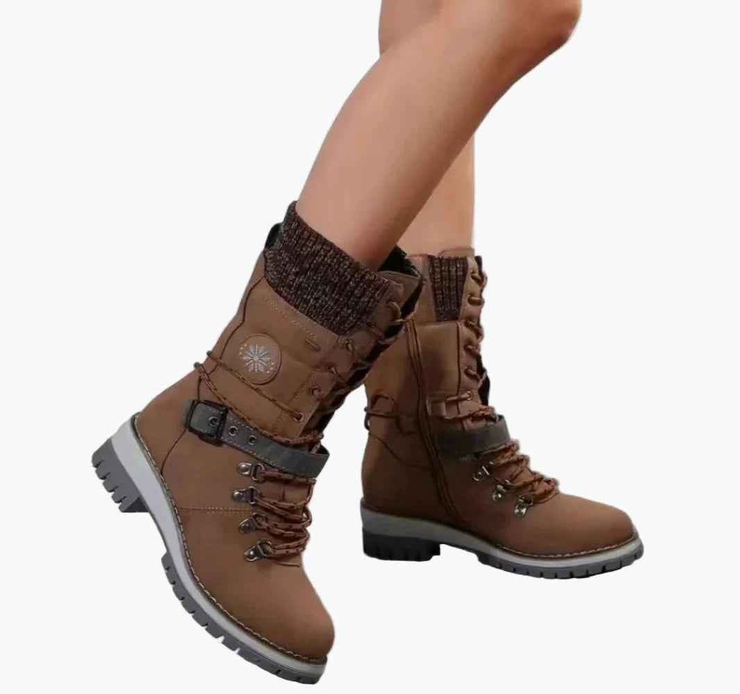 Hoge winterlaarzen voor dames in urban hiking stijl