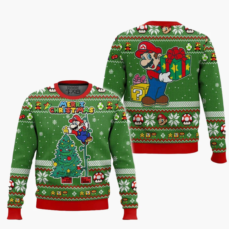 Unisex retro gaming style sweatshirt Super Mario Bros – Original sweater for video game fans