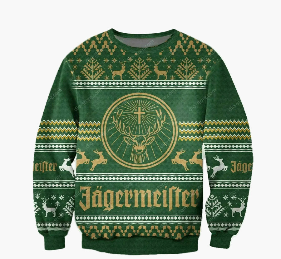 Kersttrui voor heren in lelijke trui stijl Jägermeister feest en origineel cadeau