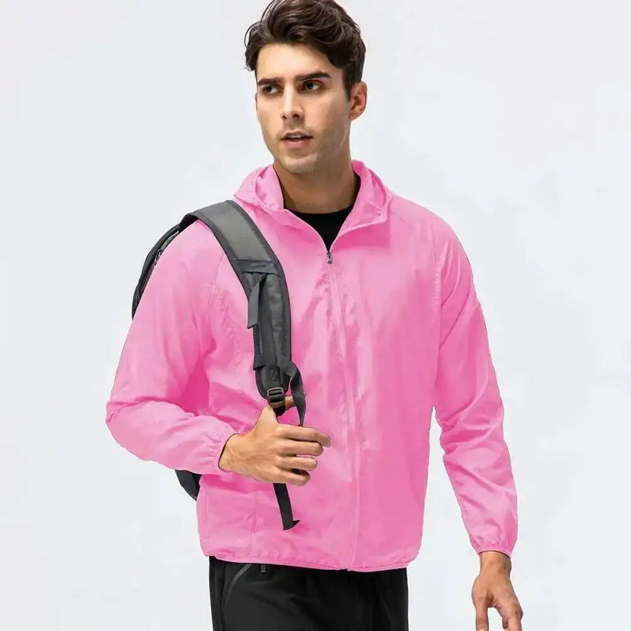 Leichte Unisex-Kapuzenjacke mit Reißverschluss
