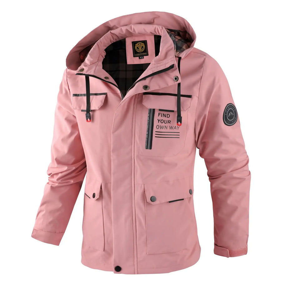Veste à capuche homme coupe-vent et imperméable avec multiples poches