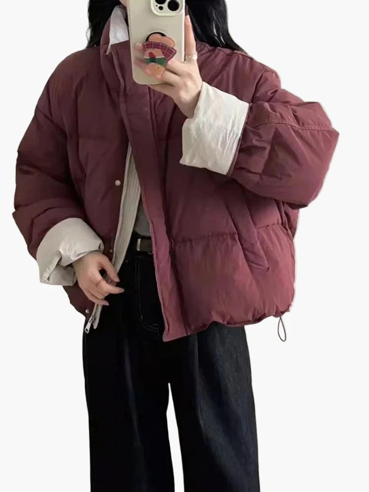 Chaqueta acolchada casual para mujer estilo urbano invierno