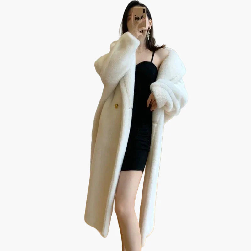 Cappotto lungo ampio stile urbano da donna – Eleganza casual invernale