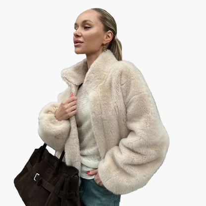 Chaqueta de mujer elegante estilo urbano corte oversize para el invierno