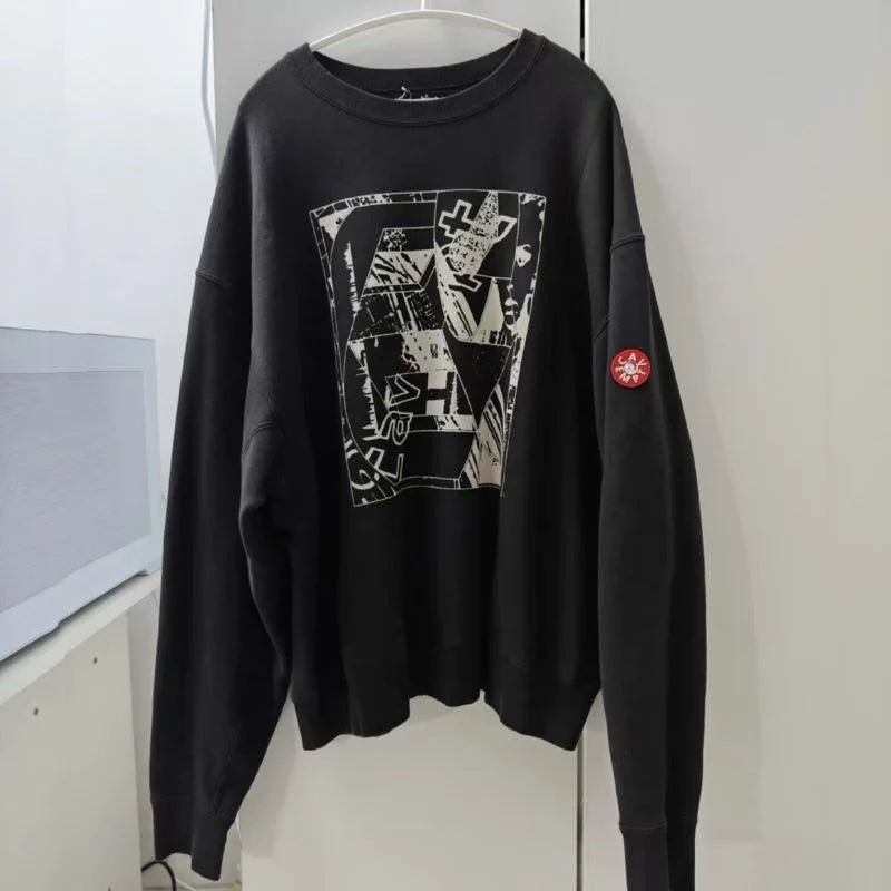 Unisex crew-neck sweatshirt with a graphic design, available in several colors and sizes