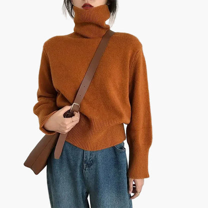 Lös polotröja i avslappnad stil för kvinnor – chic och bekväm look för höst och vinter