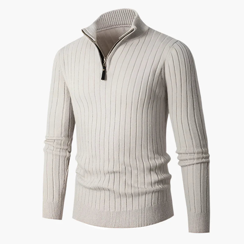 Chaqueta con cremallera media de estilo acanalado para hombre, elegante y cómoda, ideal para otoño-invierno