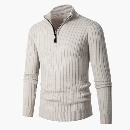 Chaqueta con cremallera media de estilo acanalado para hombre, elegante y cómoda, ideal para otoño-invierno