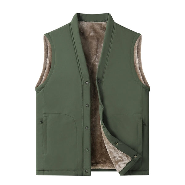 Men's reversible vest lined with faux fur - Several styles and colors available