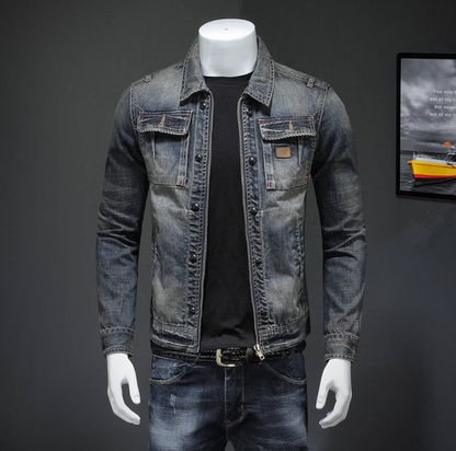 Męska klasyczna kurtka jeansowa – miejska elegancja i ponadczasowy look