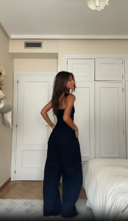 Combinaison bustier fluide femme – tenue légère d’été élégante