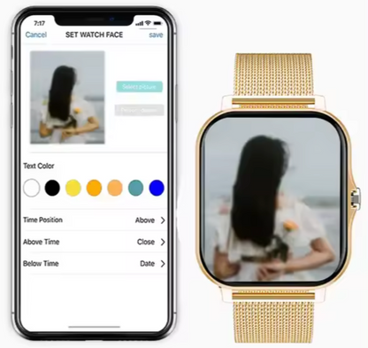 Elegancki damski smartwatch wielofunkcyjny – monitorowanie zdrowia, powiadomienia i fitness