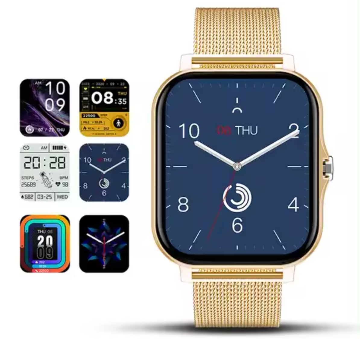Elegancki damski smartwatch wielofunkcyjny – monitorowanie zdrowia, powiadomienia i fitness