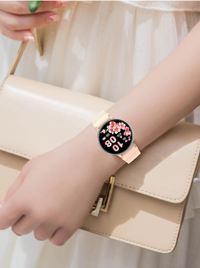 Donna – Ultra-Tynd Smartwatch til Kvinder med Fuld Touchskærm og Alsidige Fitnessfunktioner