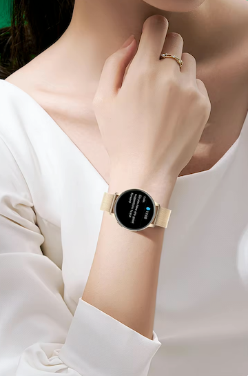 Donna – Ultra-Tynd Smartwatch til Kvinder med Fuld Touchskærm og Alsidige Fitnessfunktioner