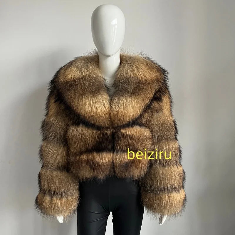 Kurze Damenjacke aus strukturiertem Kunstpelz, weit geschnitten, in verschiedenen Farben