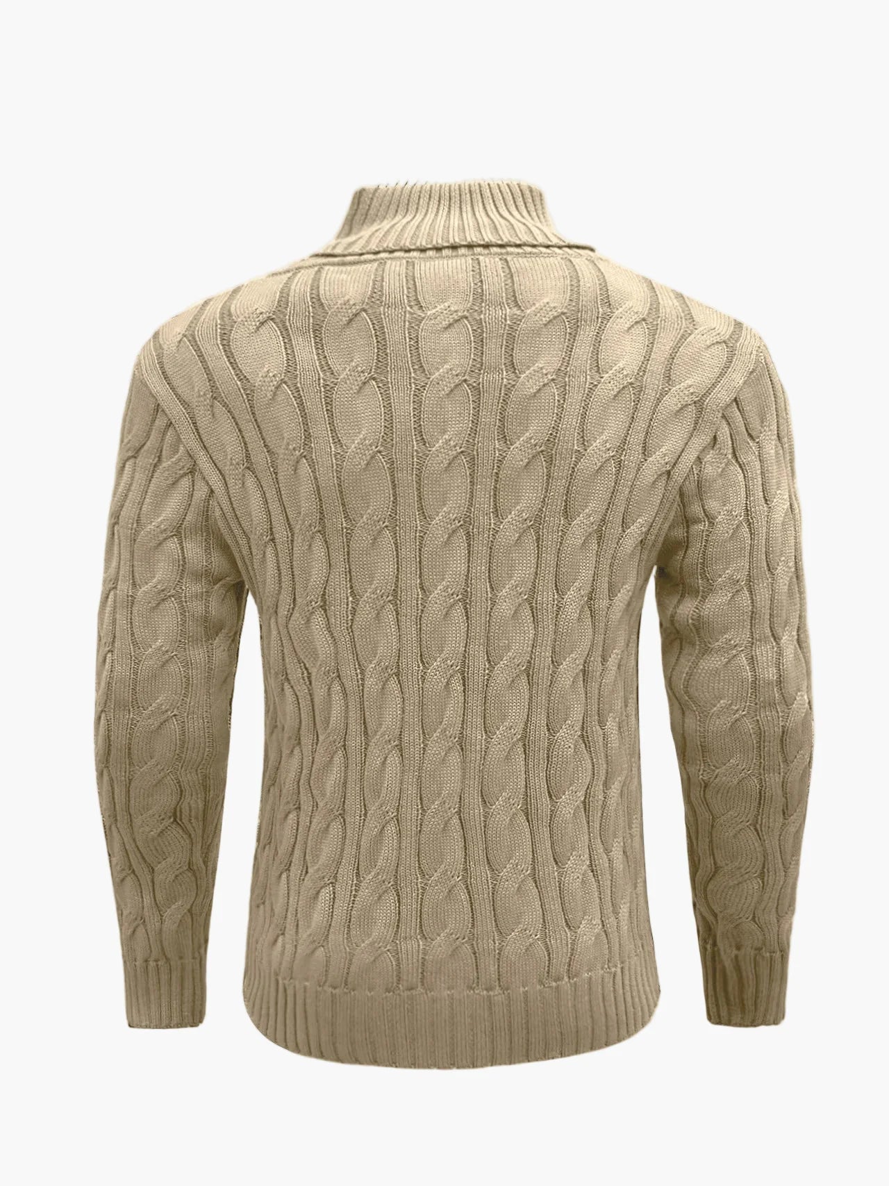 Maglione con collo sciallato intrecciato da uomo stile casual elegante