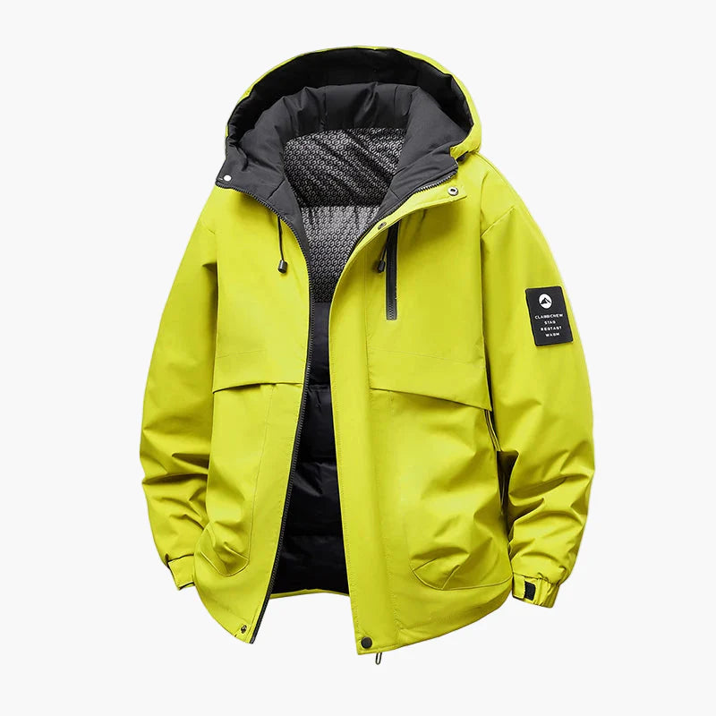 Waterdichte en winddichte casual winterjas voor heren – Stedelijke stijl met afneembare capuchon