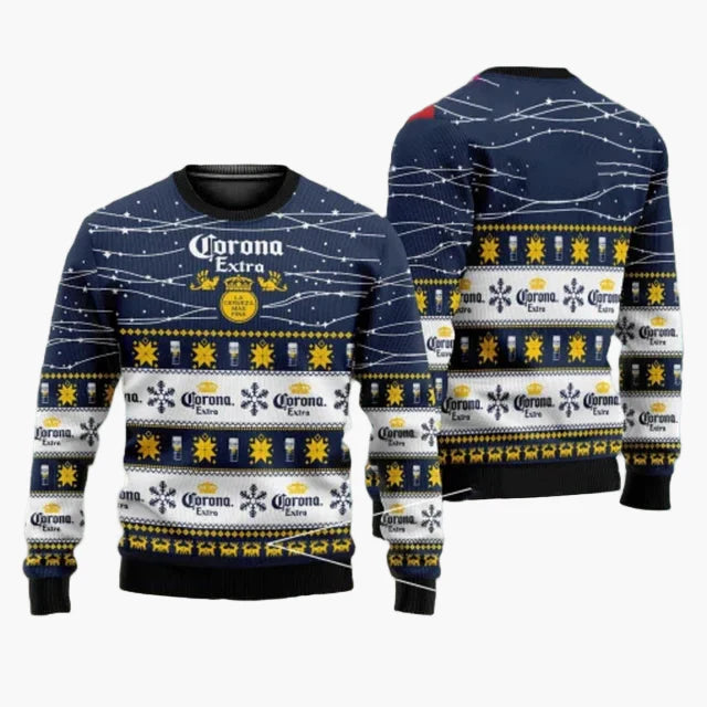 Men's Christmas Sweater Ugly Sweater Style Corona Extra – Festive Edition