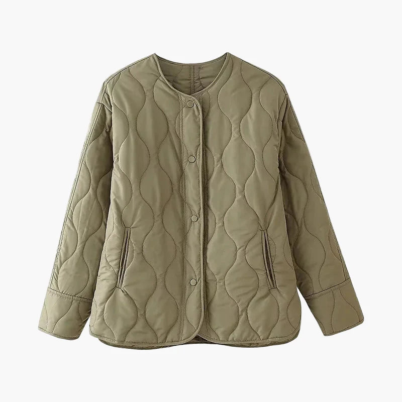 Chaqueta acolchada ligera de estilo casual para mujer, ideal para otoño y primavera