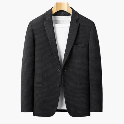 Avslappnad herrblazer i mångsidig urban stil för affärer och vardag