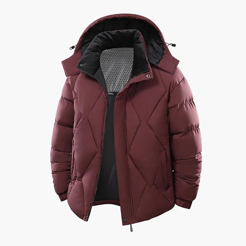 Men's puffer jacket urban style waterproof warm for winter
