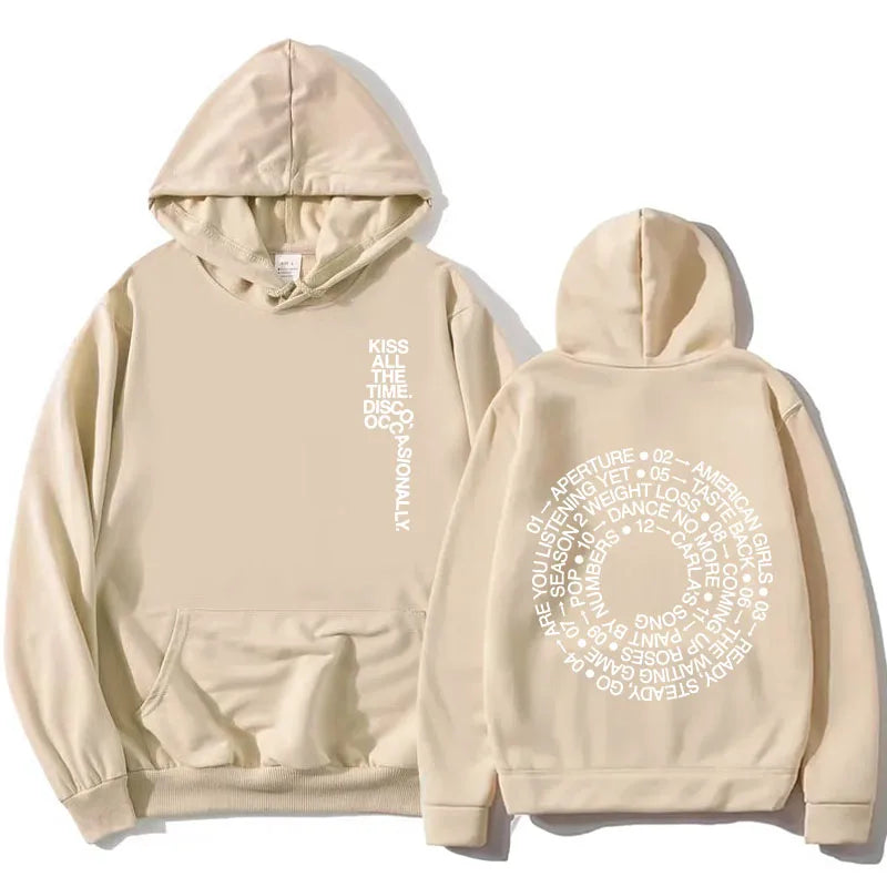 Sweat à capuche unisexe avec imprimé graphique devant et dos, plusieurs motifs et couleurs