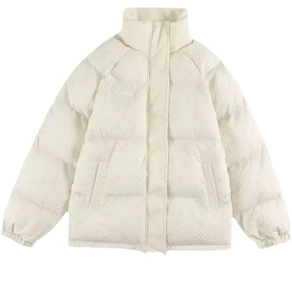 Doudoune décontractée unisexe à col montant style tendance pour l'hiver