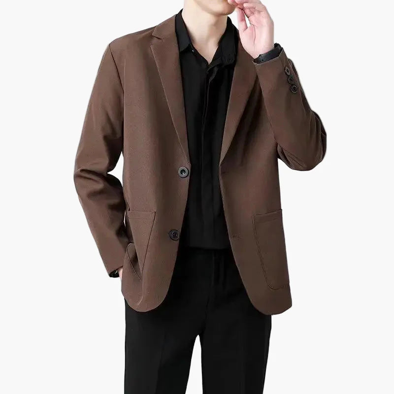 Avslappnad och elegant herrblazer i urban stil