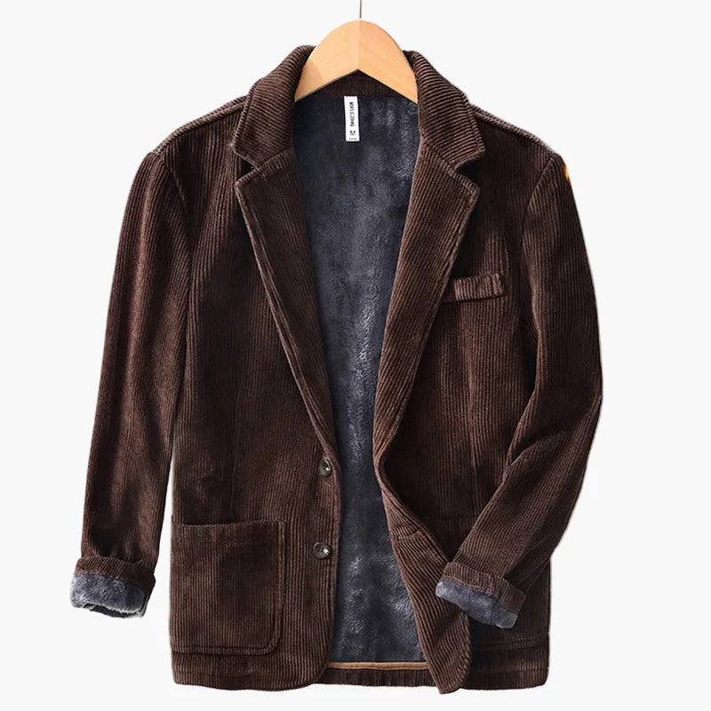 Avslappnad herrblazer i vintage-stil för höst och vinter