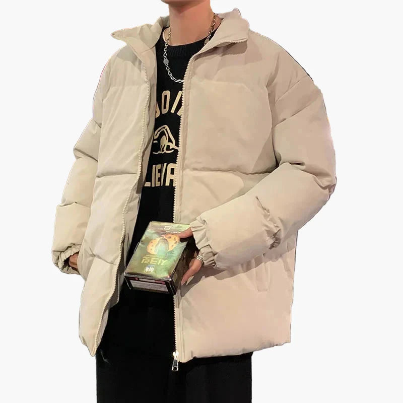 Casual gewatteerd jack in Koreaanse stijl voor heren – Ideaal voor studenten en dagelijks gebruik