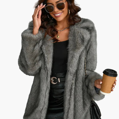Cappotto donna chic stile urbano elegante per l'inverno