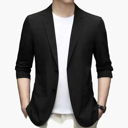 Blazer décontracté pour homme style moderne, idéal pour les occasions professionnelles et quotidiennes