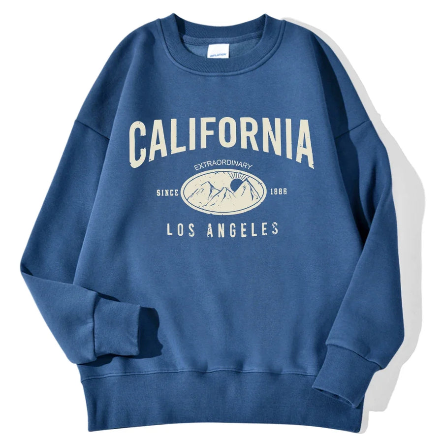 Unisex rundhalsad sweatshirt med bokstavstryck i ledig stil