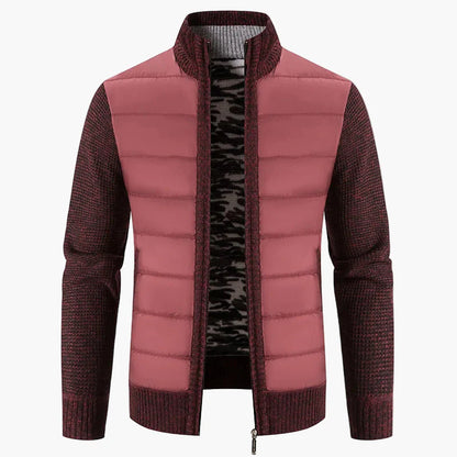 Men's casual urban style long-sleeve jacket with zipper closure