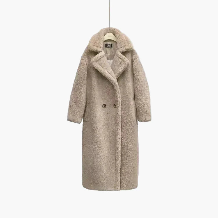 Długi, elegancki płaszcz damski w miejskim stylu – modny oversize na zimę