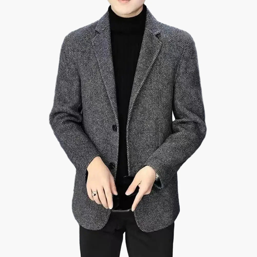 Elegant herrblazer i avslappnad stil för affärer och utekvällar