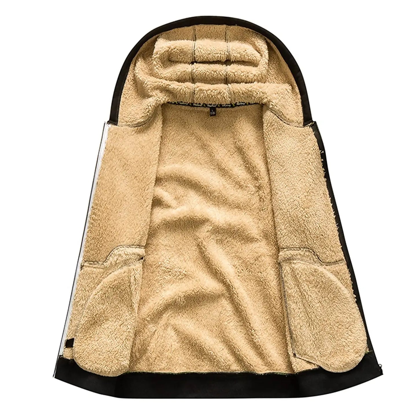 Derek – Zip-hoodie med sherpa-foder för män
