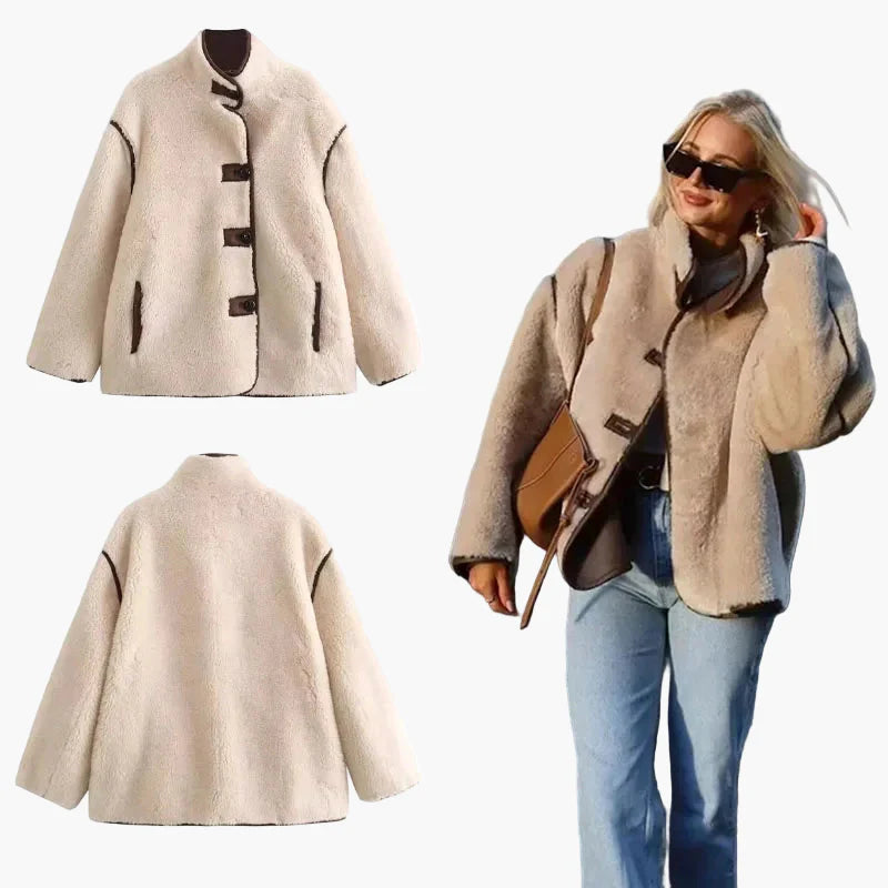 Chaqueta de exterior estilo urbano para mujer, corte amplio y moderno, perfecta para otoño e invierno