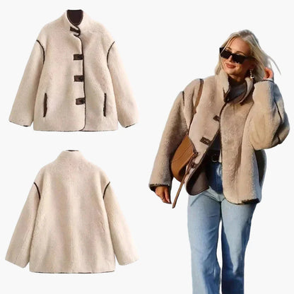 Chaqueta de exterior estilo urbano para mujer, corte amplio y moderno, perfecta para otoño e invierno