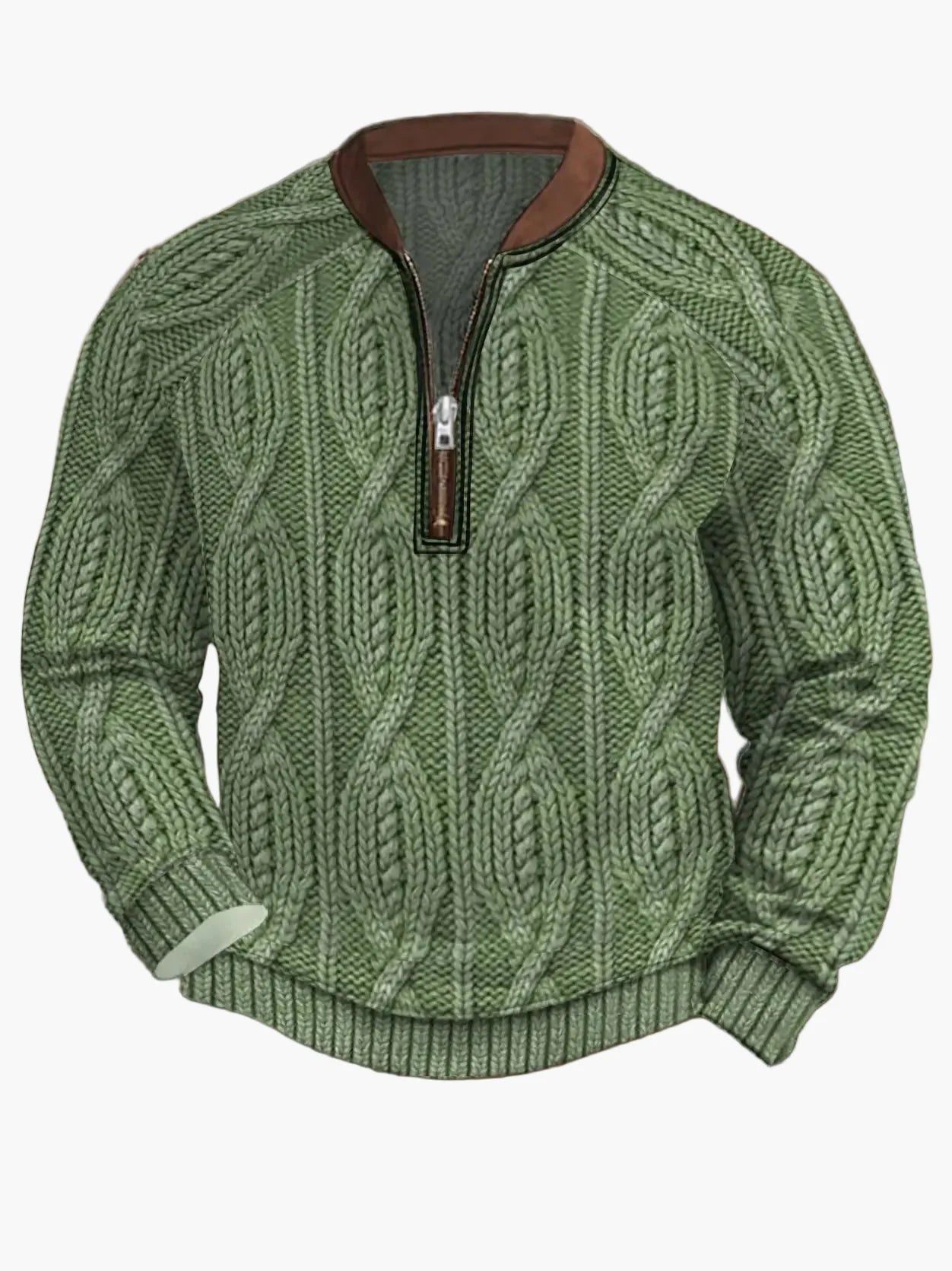 Sweat-shirt homme demi-zip style urbain tendance pour printemps et automne