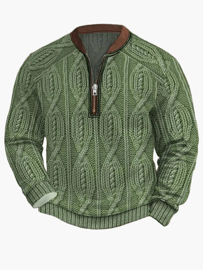 Sweat-shirt homme demi-zip style urbain tendance pour printemps et automne