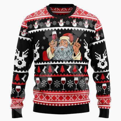 Kersttrui voor heren in gotische stijl met schedel en kerstman – Originele trui voor feest en winter